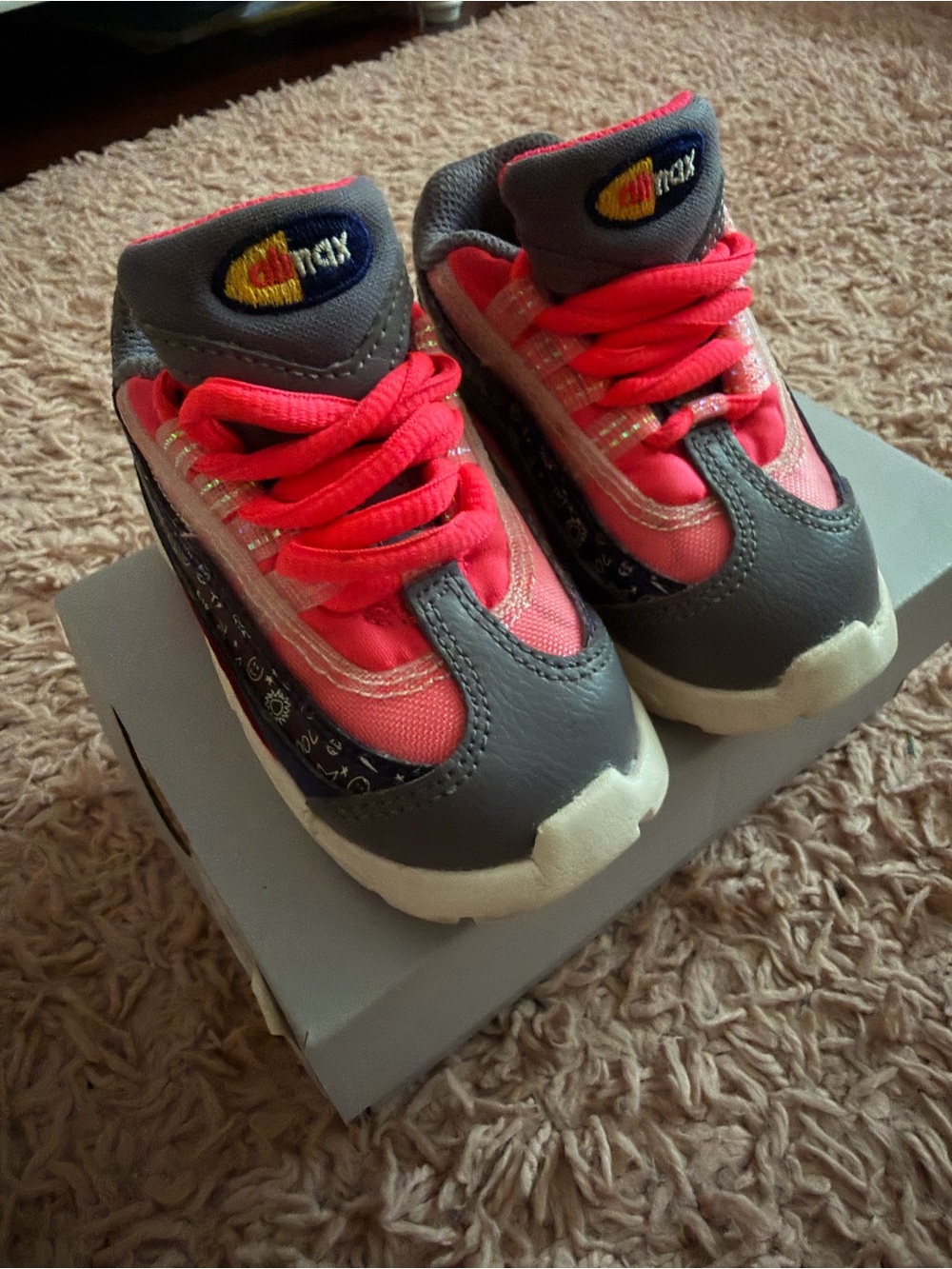 Nike Kids' Pink and Gray Athletic Sneakers